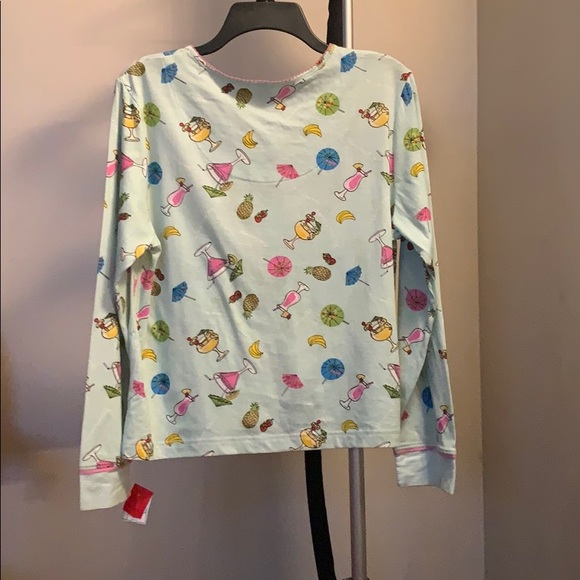 Vintage St. Eve Intimate cocktail print pajama top - Picture 2 of 4